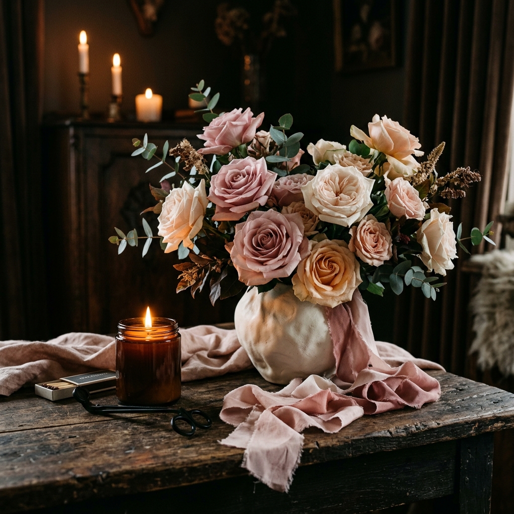 Melted Bliss floral styling detail