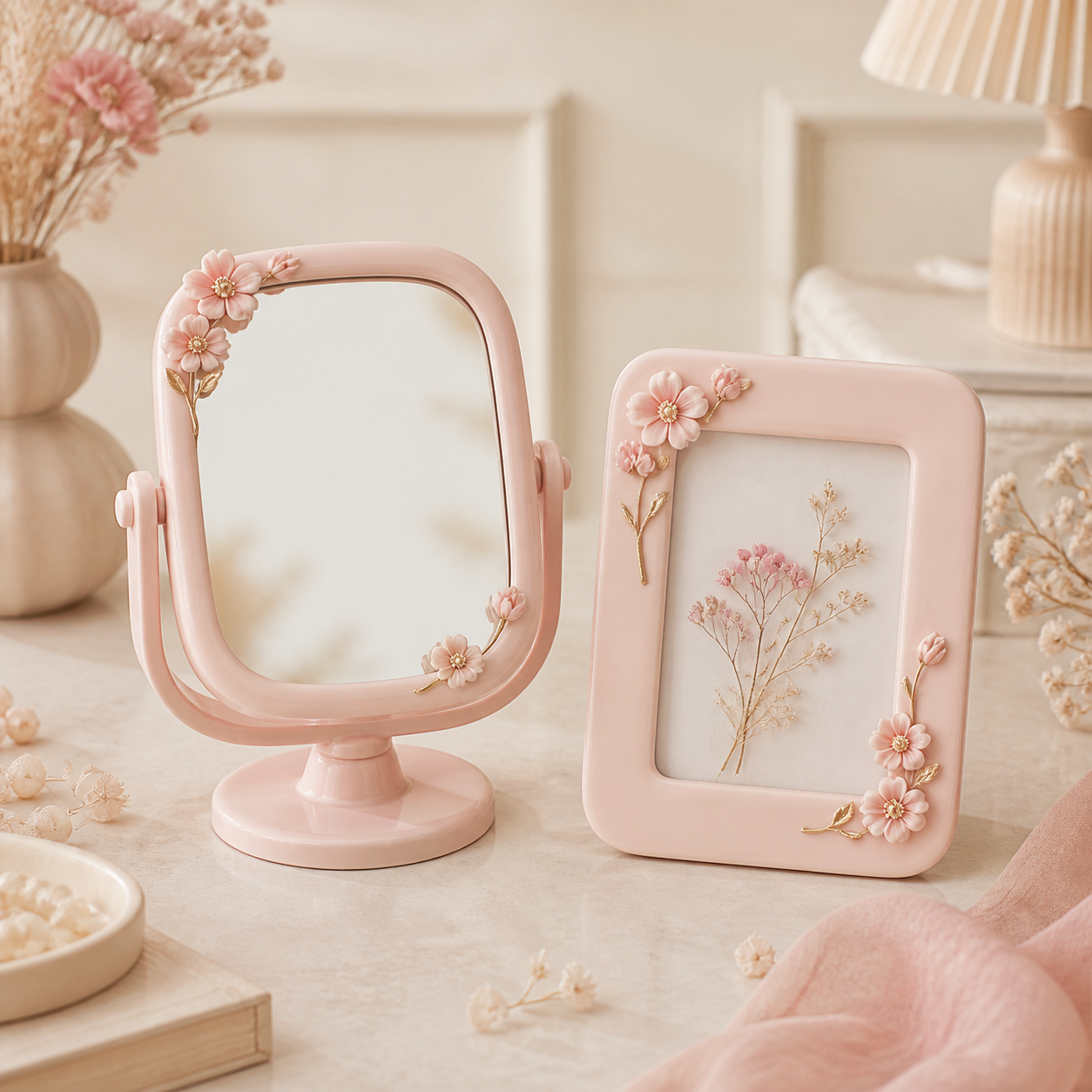 Blush Vanity Mirror
