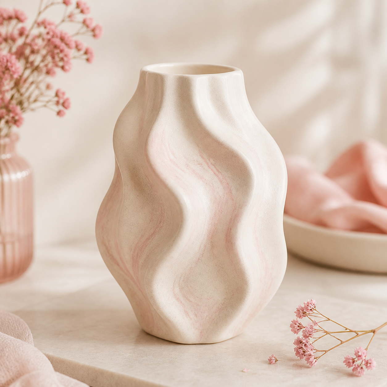 Ivory Ceramic Vase