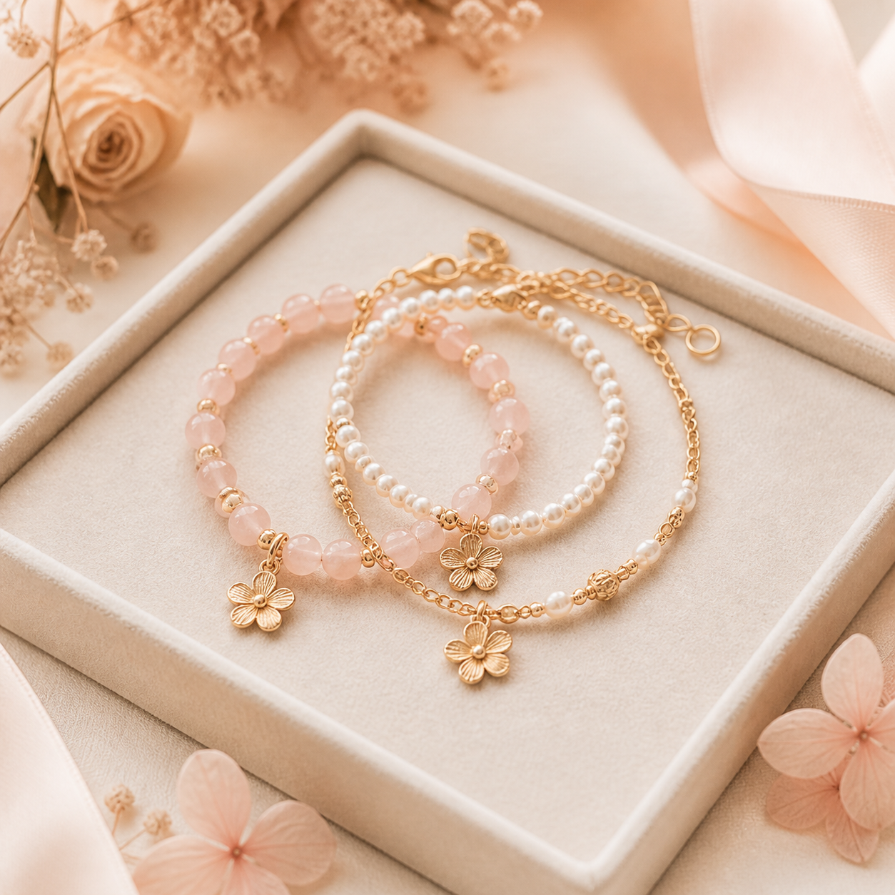 Pearl Charm Bracelet